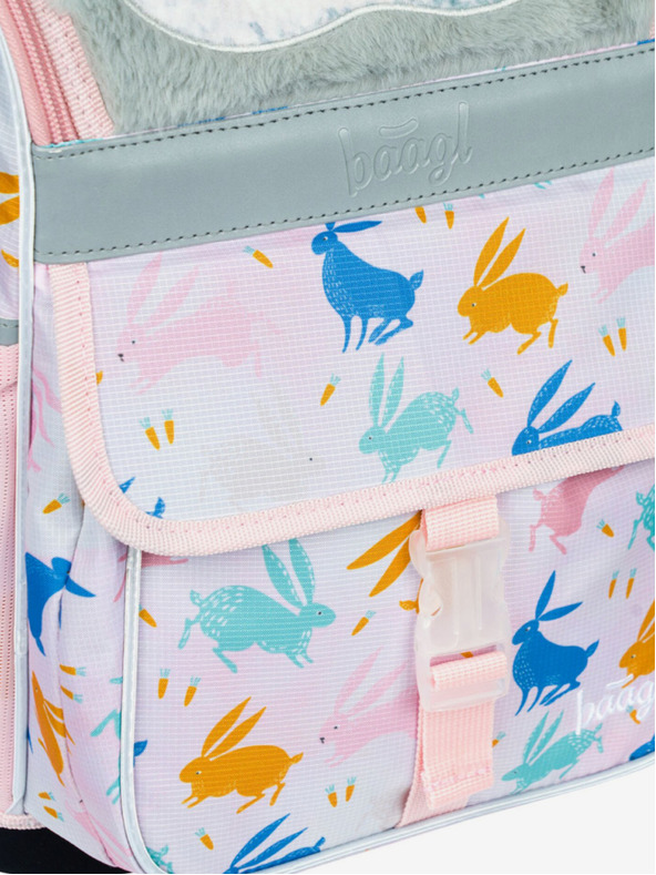 BAAGL  Бежова ученическа чанта с зайче Zippy Baagl