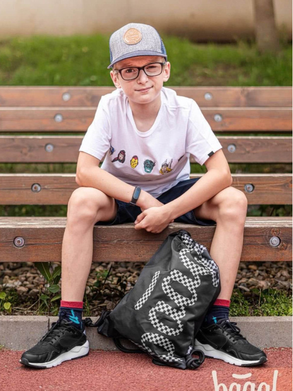 BAAGL  Черен 3 комплекта скейт ска: раница, моливник, чанта Baagl