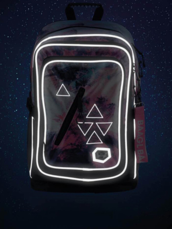 BAAGL  Розов 3 комплекта абстрактни: раница, моливник, чанта Baagl