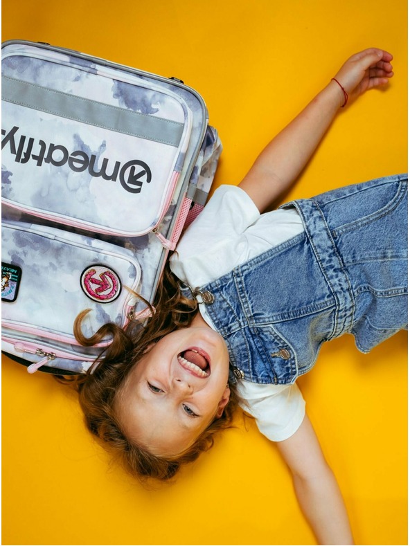 Meatfly Meatfly училищна чанта Max Clouds Pink 17L