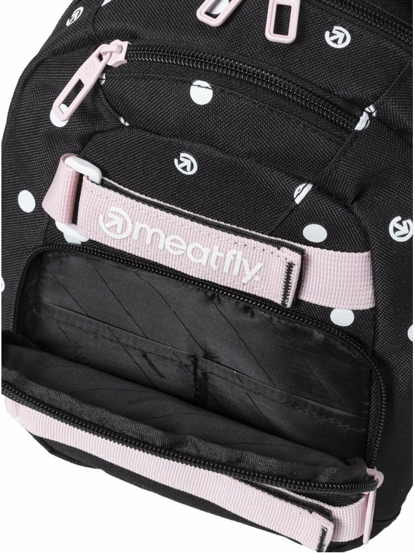 Meatfly Раница Meatfly Levi Black Dots 10 L | Черна | Обем 10 L