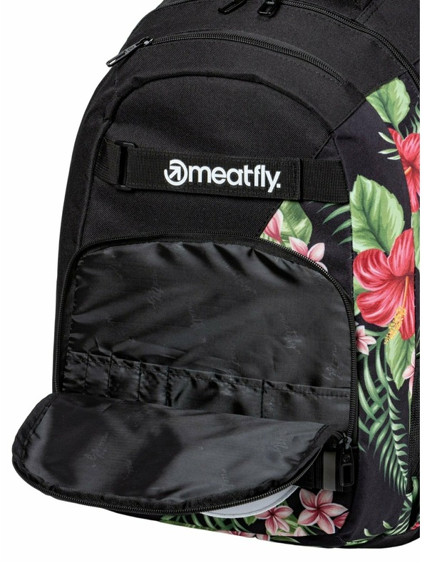 Meatfly Раница Meatfly Exile Tropical Black 24 L | Черна | Обем 24 L