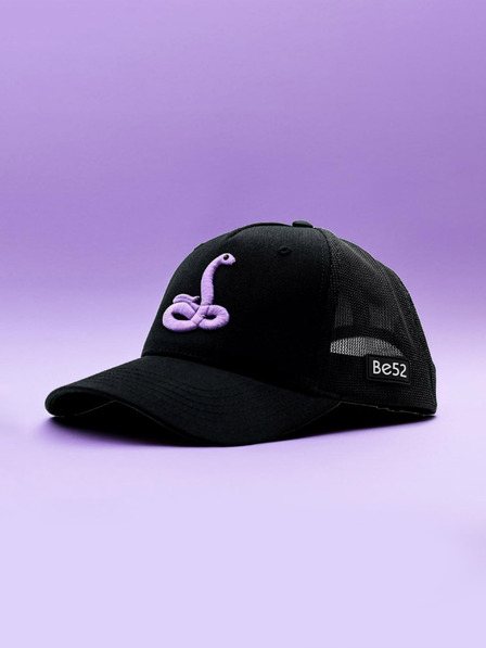 Be52 Be52 Snake шапка премиум черна/светло виолетова