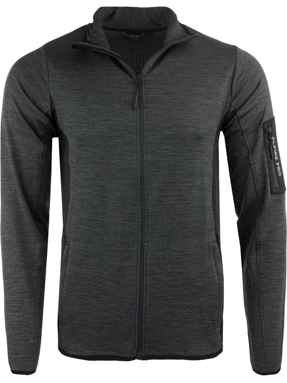 ALPINE PRO Мъжки бързосъхнещ суитшърт с качулка с охлаждане ALPINE PRO IRWES черен