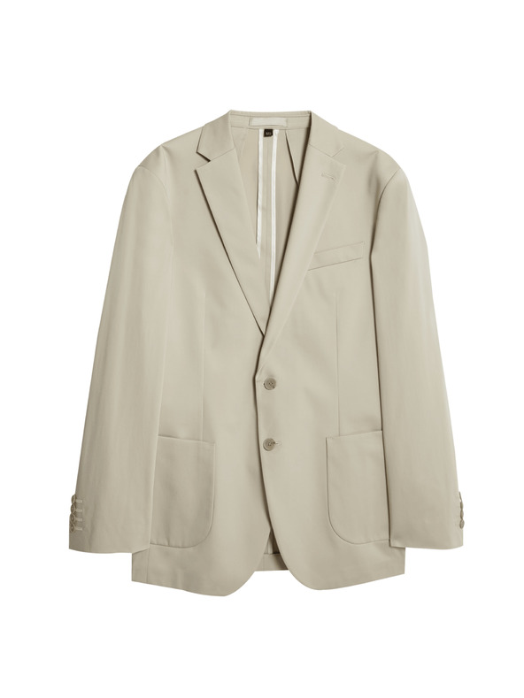 Marks & Spencer Бежово сако с високо съдържание на памук, леко вталено Marks & Spencer