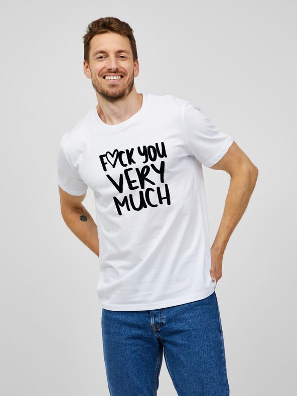 ZOOT.Original Бяла мъжка тениска Zoot Original Fuck you very much
