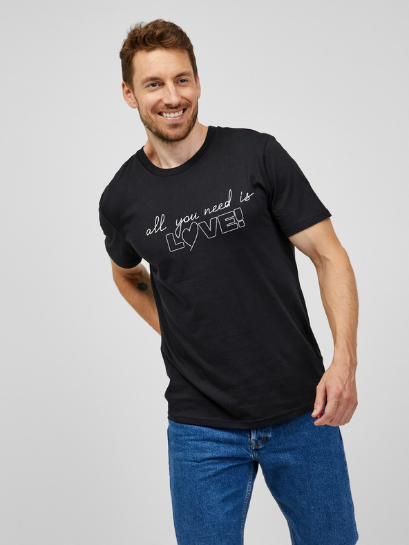 ZOOT.Original Черна мъжка тениска Zoot Original All you need is love
