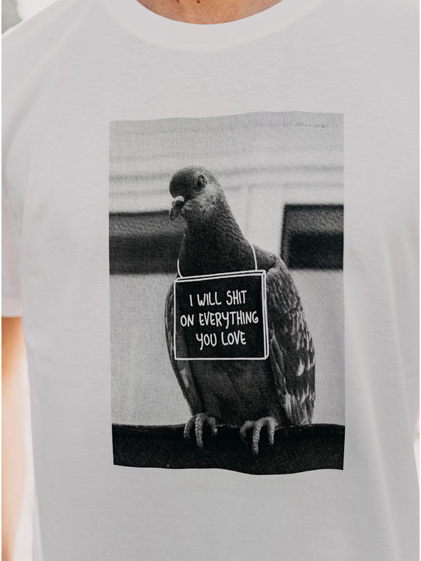 ZOOT.Original Бяла мъжка тениска ZOOT Original Pigeon