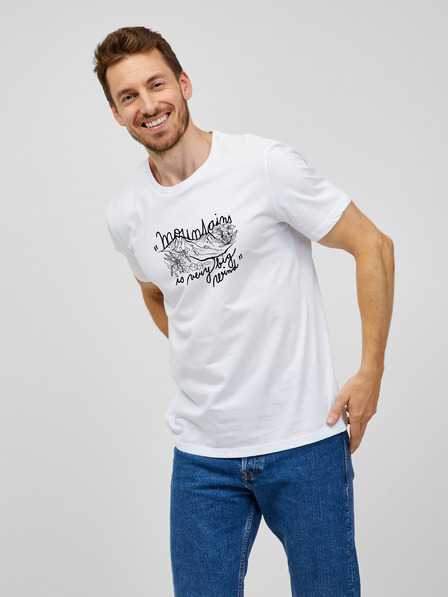 ZOOT.Original Бяла мъжка тениска Zoot Original Mountains