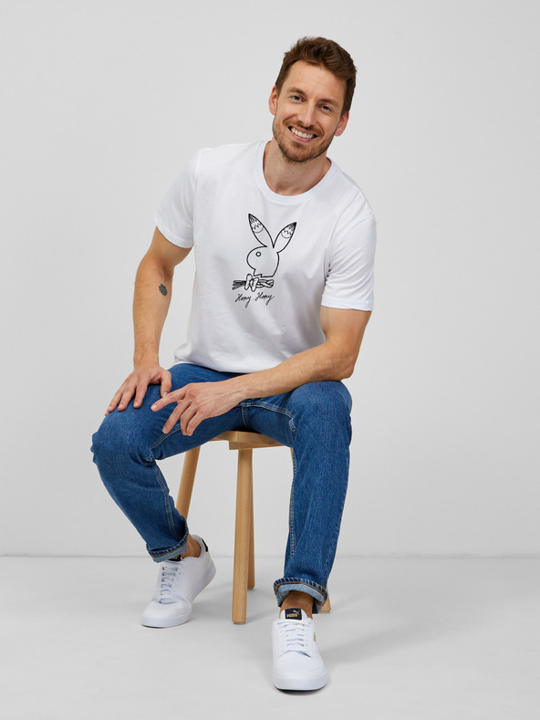 ZOOT.Original Бяла мъжка тениска ZOOT.Original Playboy зайче