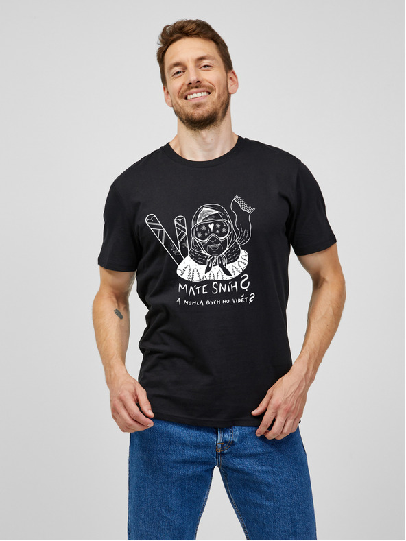 ZOOT.Original Черна мъжка оригинална тениска Zoot Имаш ли сняг