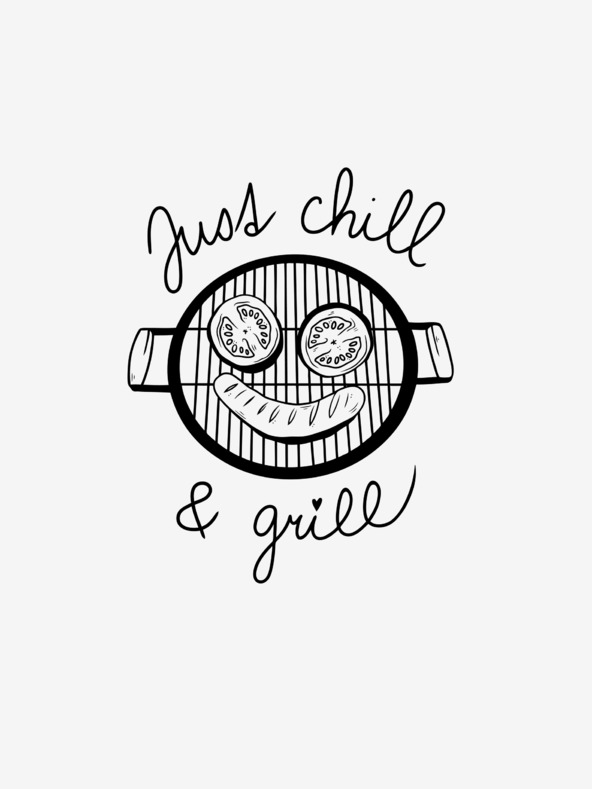 ZOOT.Original Бяла мъжка тениска ZOOT.Original Just chill & grill