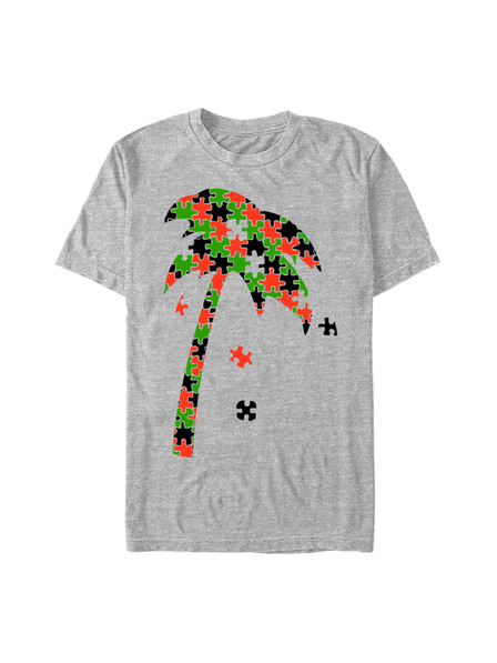 ZOOT.Fan Сиво меланж тениска Trainer Spotter Jigsaw Heather