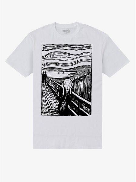 ZOOT.Fan Бяла тениска apoh London apoh Munch Lino