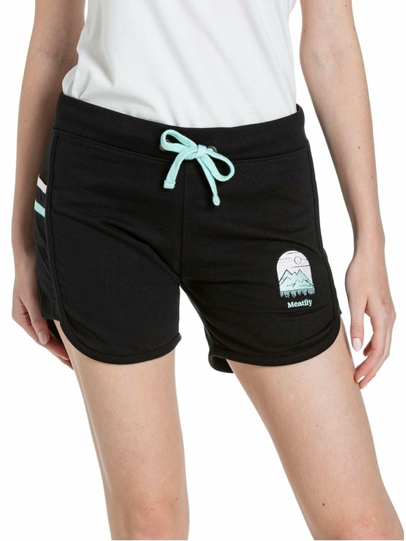 Meatfly Дамски спортни шорти Meatfly Nea Black | Черен | Размер