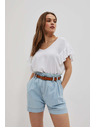 Moodo Светлосини къси панталони от деним за жени Moodo
