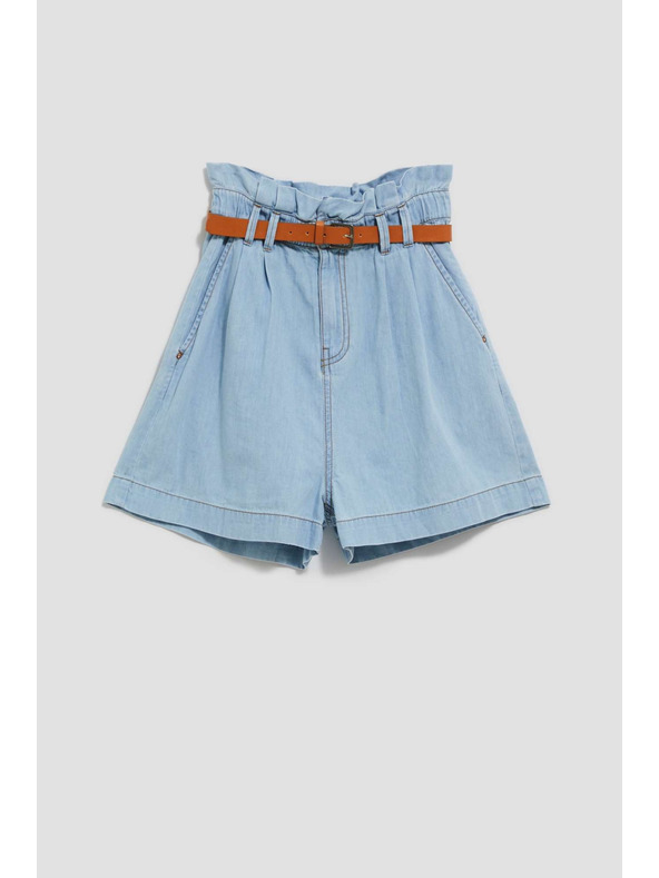 Moodo Светлосини къси панталони от деним за жени Moodo