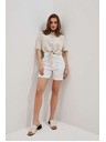 Moodo Бели дамски къси панталони Moodo