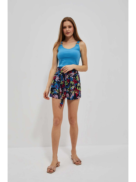 Moodo Тъмно сини дамски шарени шорти Moodo