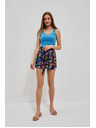 Moodo Тъмно сини дамски шарени шорти Moodo