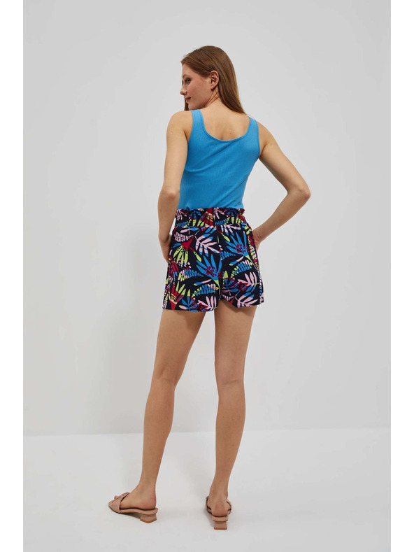 Moodo Тъмно сини дамски шарени шорти Moodo