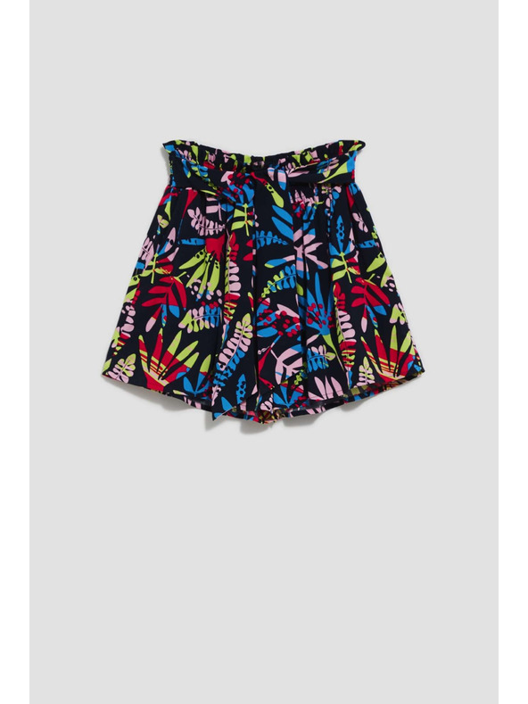 Moodo Тъмно сини дамски шарени шорти Moodo