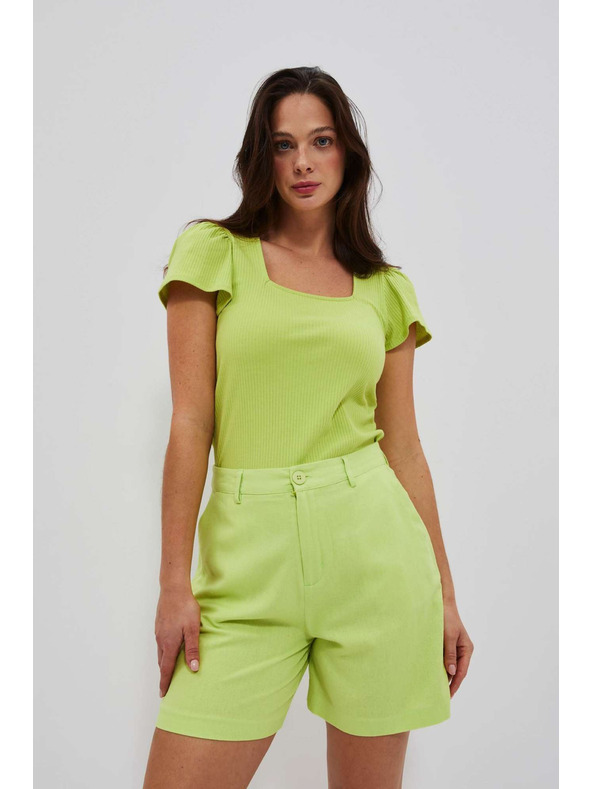 Moodo Светлозелени дамски къси панталони Moodo