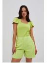 Moodo Светлозелени дамски къси панталони Moodo