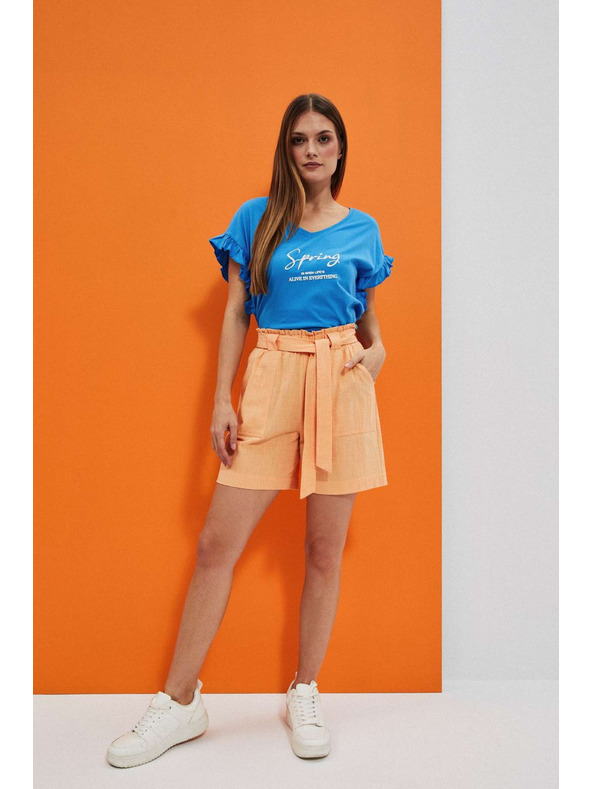 Moodo Оранжеви къси панталони за жени Moodo