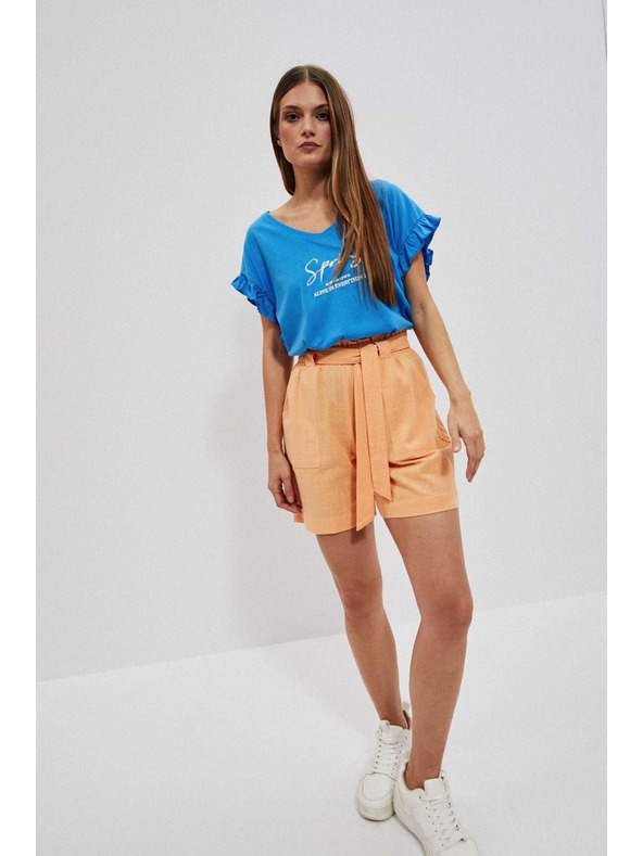 Moodo Оранжеви къси панталони за жени Moodo