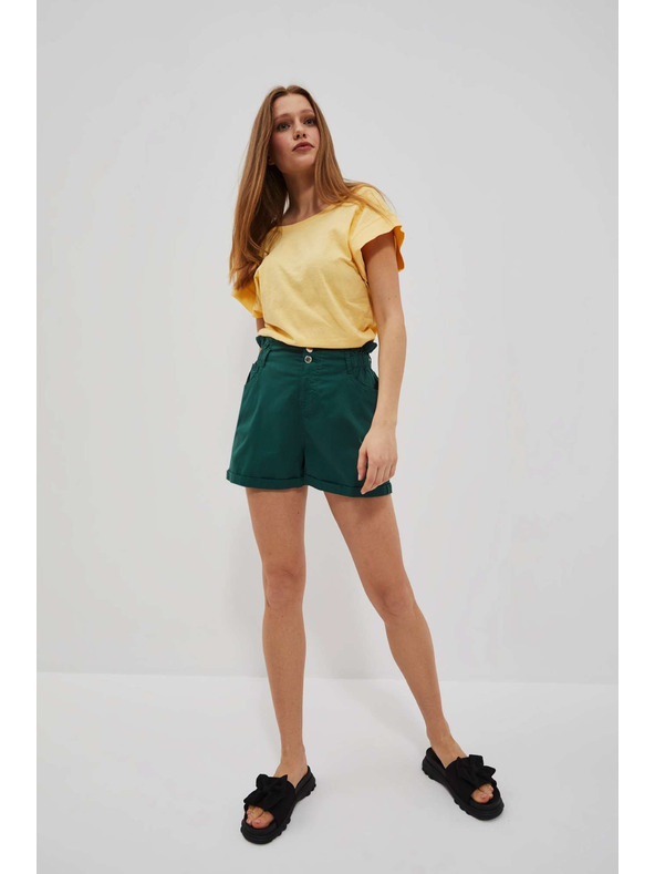 Moodo Тъмнозелени дамски къси панталони Moodo