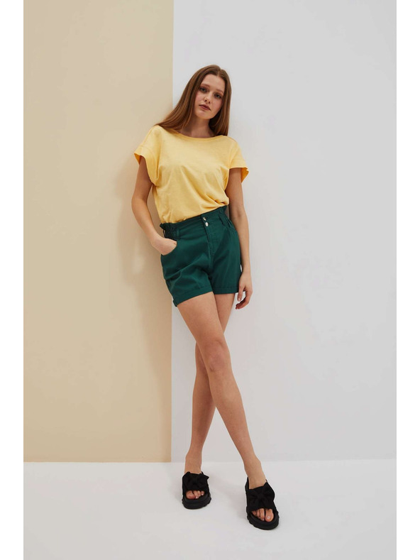 Moodo Тъмнозелени дамски къси панталони Moodo