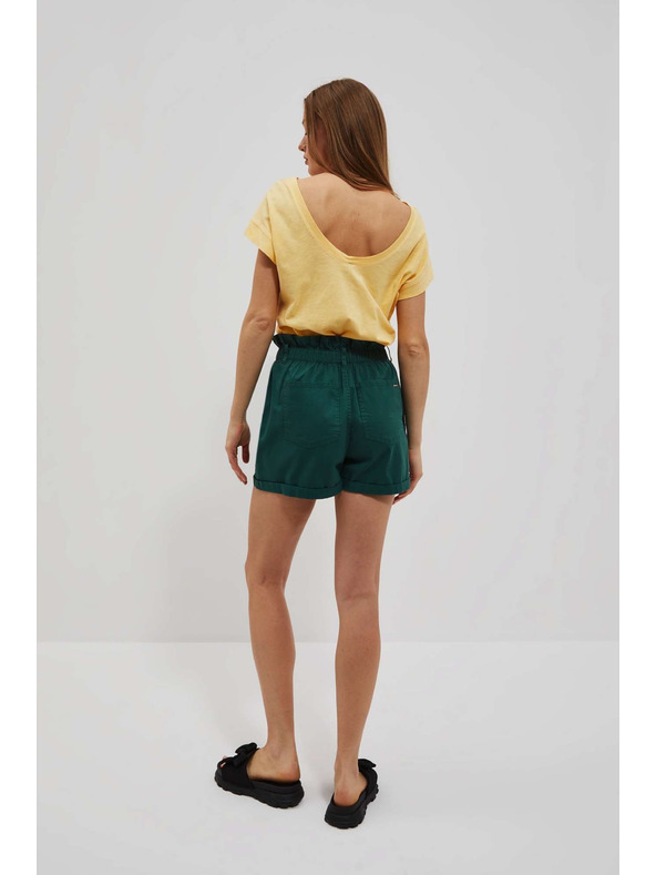 Moodo Тъмнозелени дамски къси панталони Moodo
