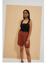 Moodo Кафяви дамски къси панталони Moodo