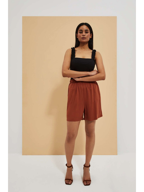 Moodo Кафяви дамски къси панталони Moodo