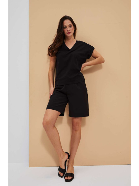 Moodo Черни дамски къси панталони Moodo