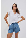 Moodo Сини дамски къси панталони от деним Moodo