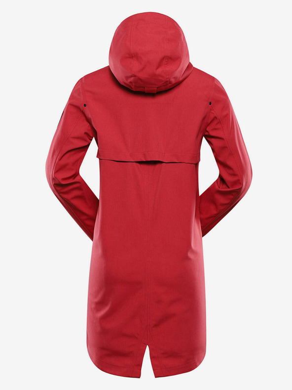 ALPINE PRO Червен дамски непромокаем шлифер с мембрана ptx Alpine Pro PERFETA