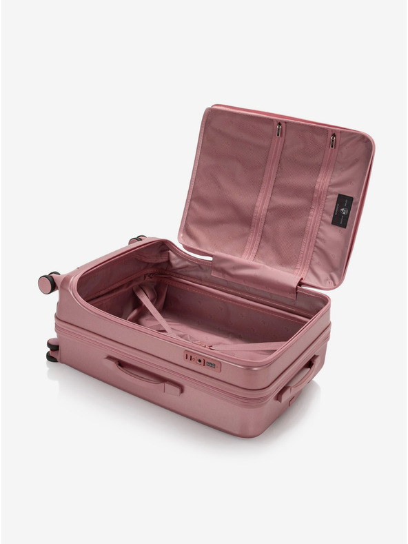 Heys Старорозов дамски пътнически куфар Heys EZ Fashion M Rose Gold