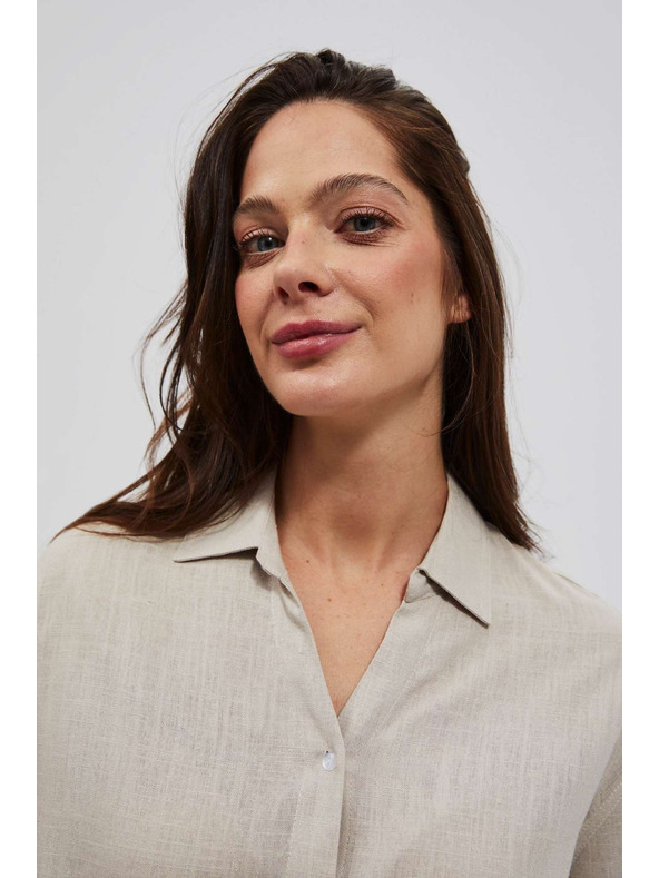Moodo Дамска бежова риза Moodo