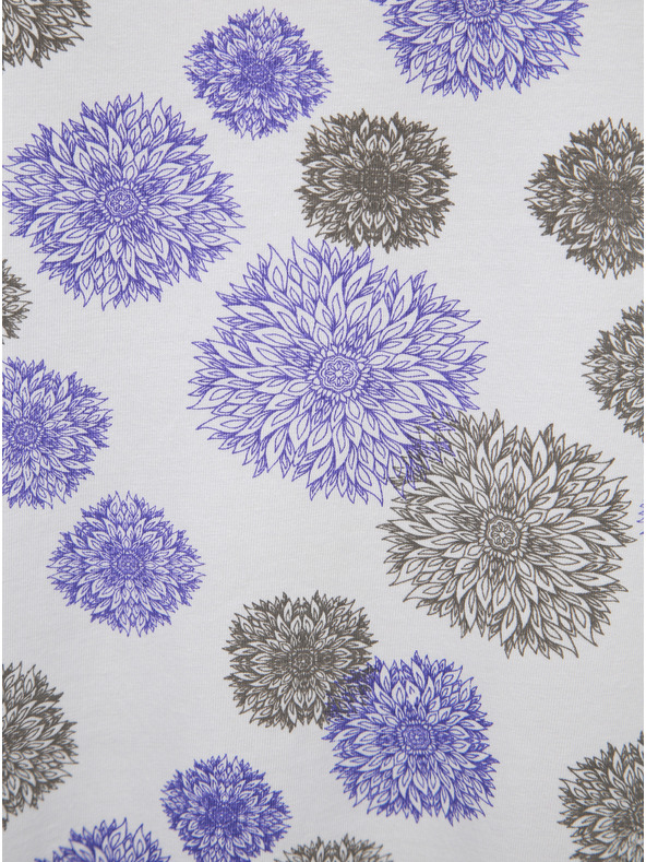 Loap Бял дамски дълъг цветен топ LOAP Adelka