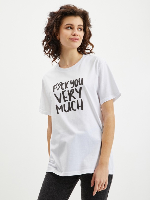ZOOT.Original Бяла дамска тениска Zoot Original Fuck you very much