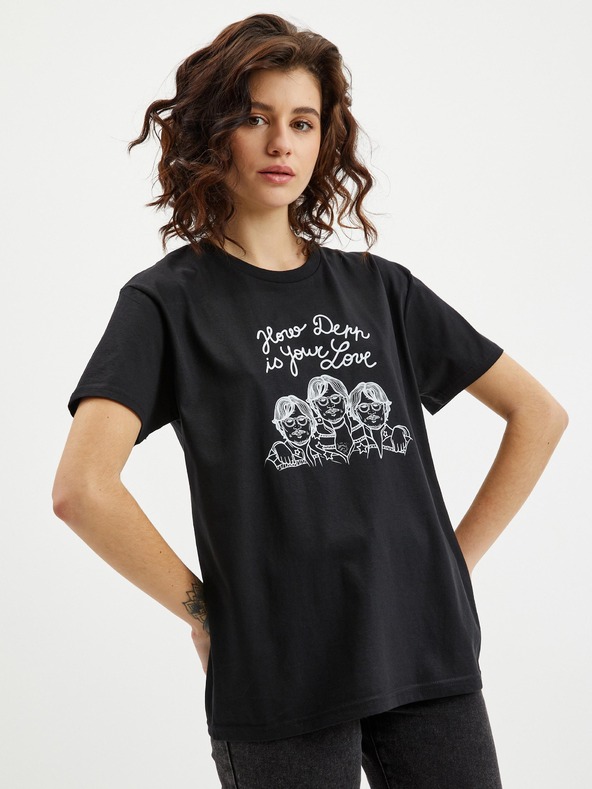 ZOOT.Original Черна дамска тениска Zoot Original Depp love