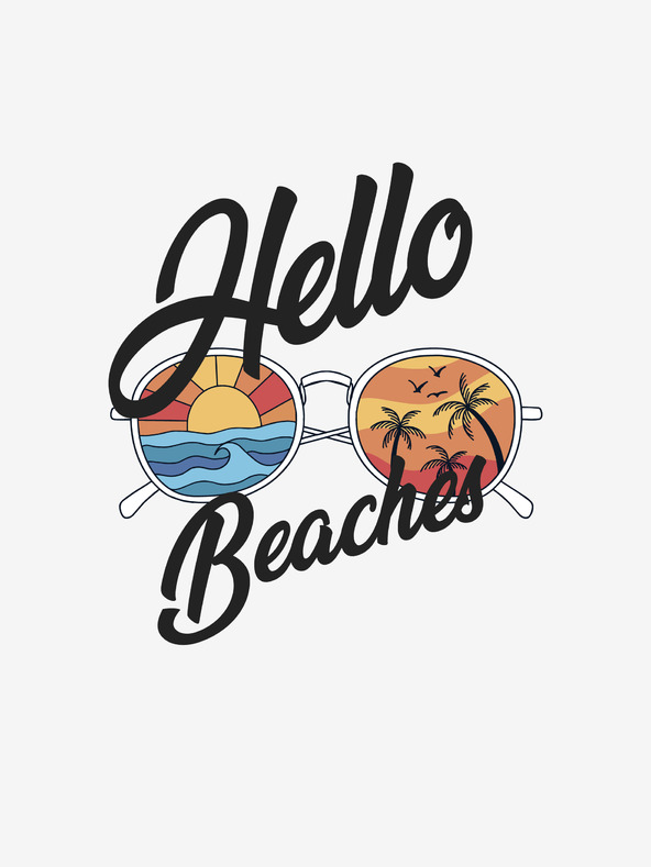 ZOOT.Original Бяла дамска тениска ZOOT.Original Hello beaches