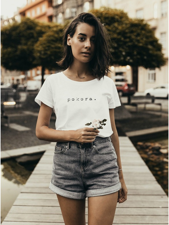 ZOOT.Original Бяла унисекс тениска ZOOT Original смирение.