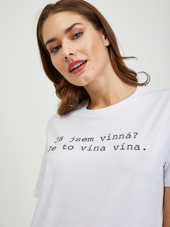 ZOOT.Original Бяла дамска тениска ZOOT Original I'm guilty