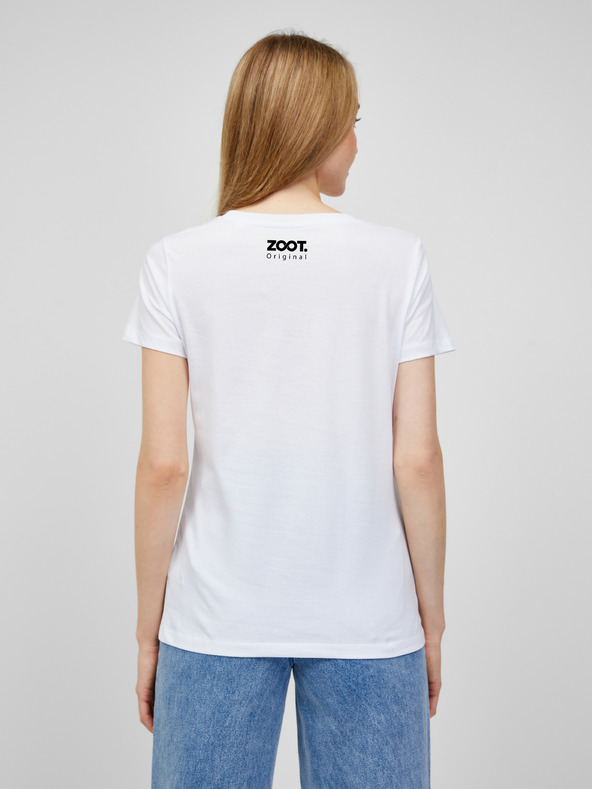 ZOOT.Original Бяла дамска тениска с щампа ZOOT.Original Kiss