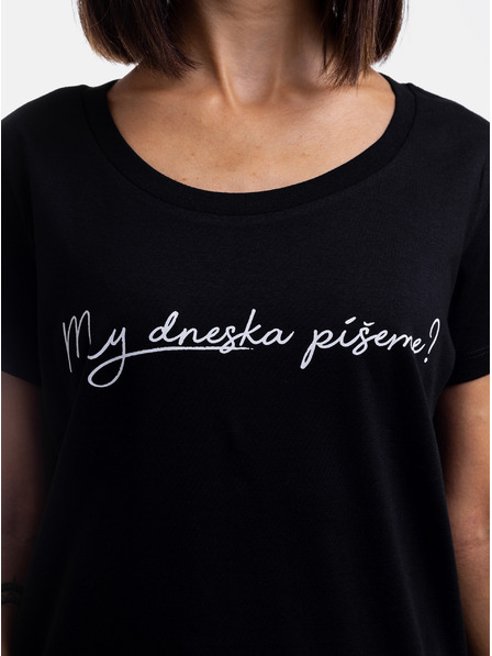 ZOOT.Original Черна дамска тениска ZOOT Original Пишем ли днес?