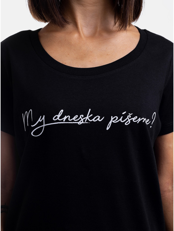 ZOOT.Original Черна дамска тениска ZOOT Original Пишем ли днес?