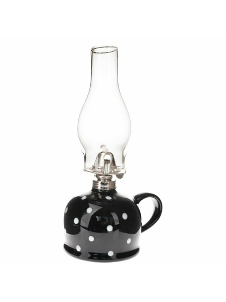 Casa de Engel Керамична керосинова лампа, черна с точки, 0/9